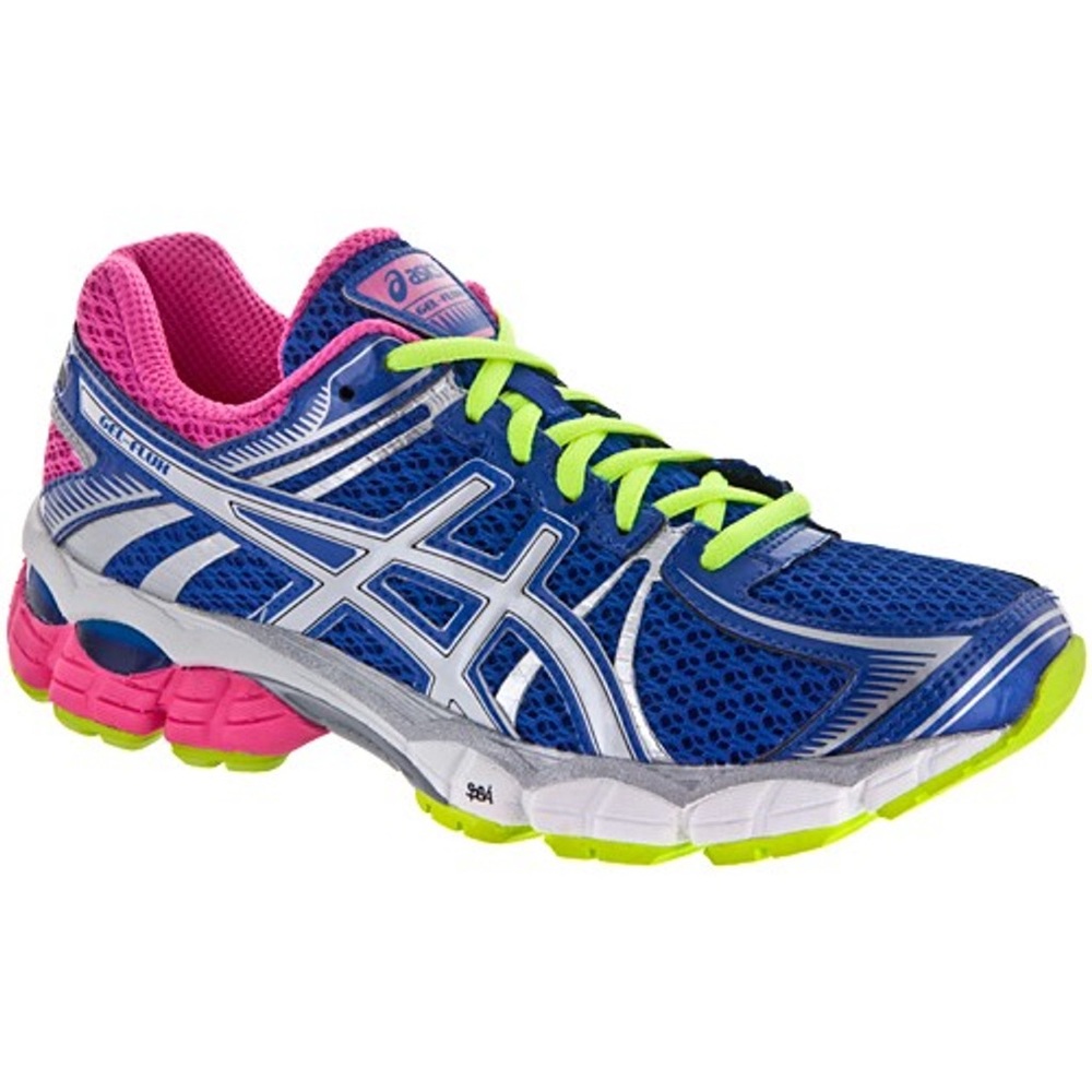 Asics Gel Flux Blue/White/Pink Running Shoes Sz 9